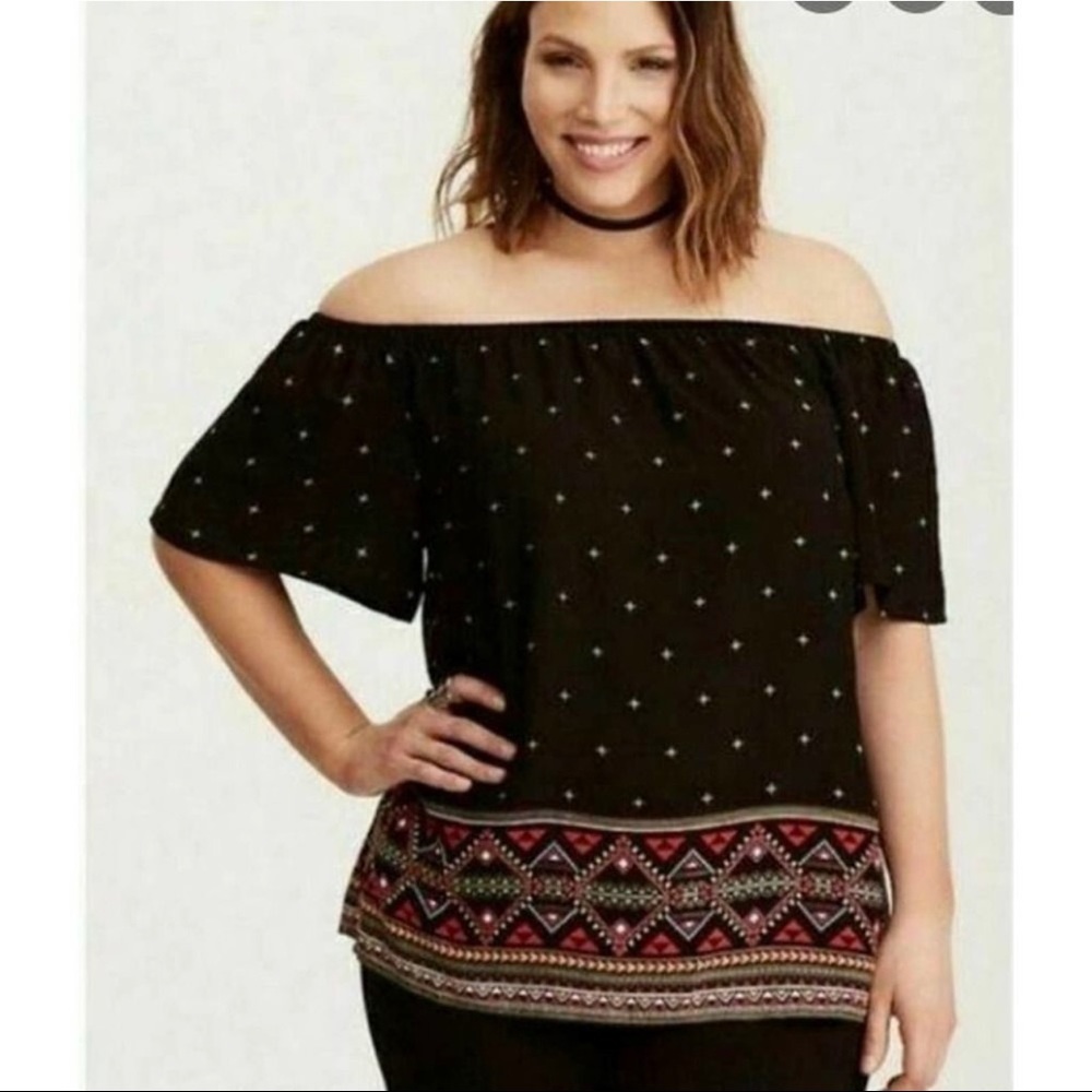Boho off the shoulder top